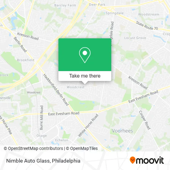 Mapa de Nimble Auto Glass