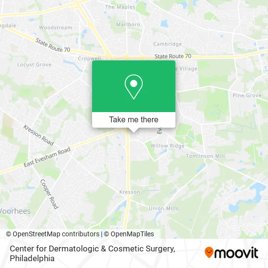 Center for Dermatologic & Cosmetic Surgery map