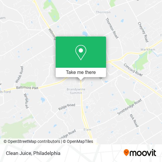 Mapa de Clean Juice