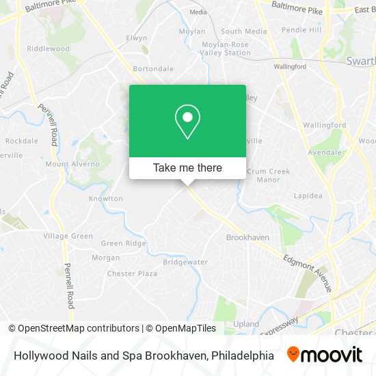 Mapa de Hollywood Nails and Spa Brookhaven