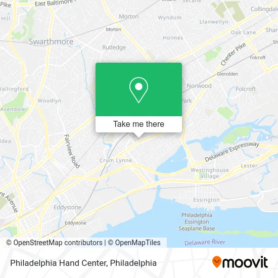 Philadelphia Hand Center map
