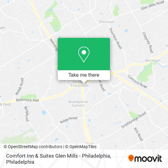 Comfort Inn & Suites Glen Mills - Philadelphia map