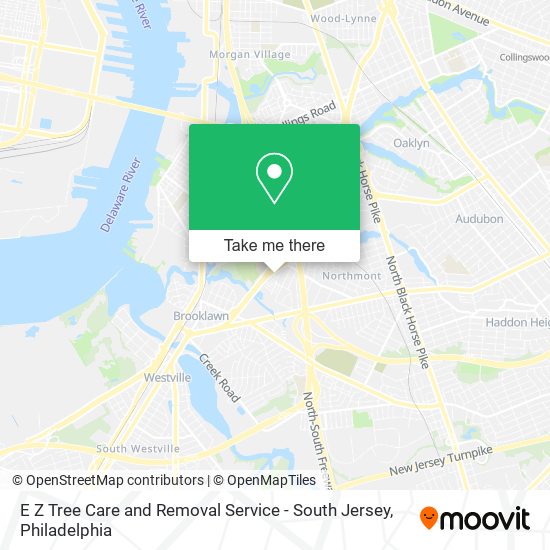 E Z Tree Care and Removal Service - South Jersey map