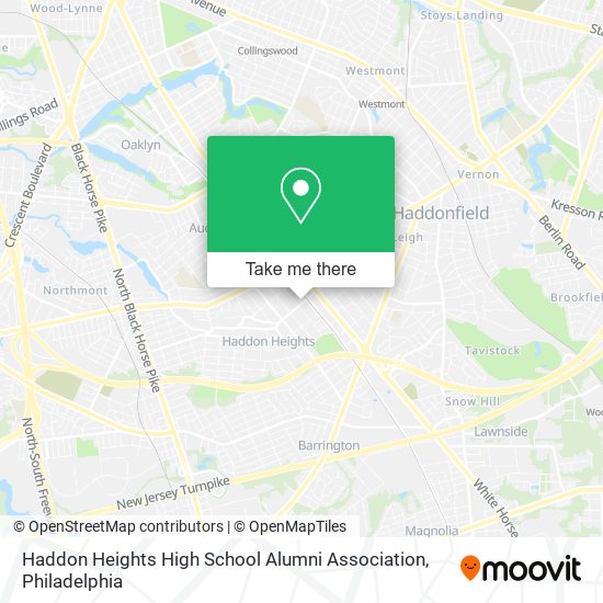 Haddon Heights High School Alumni Association map