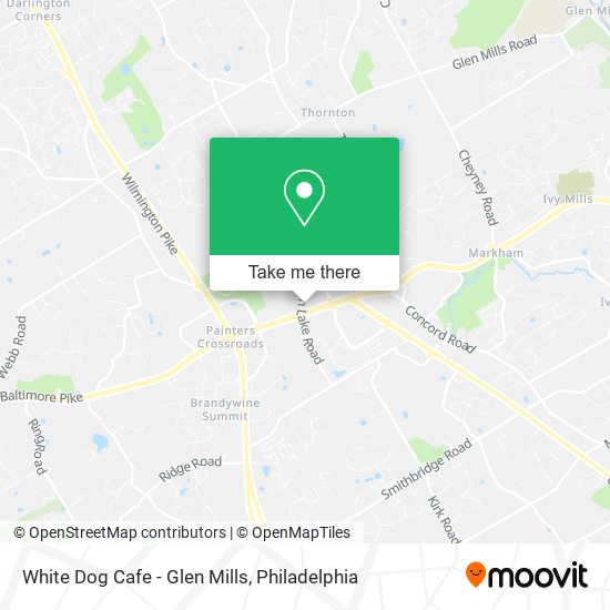 White Dog Cafe - Glen Mills map
