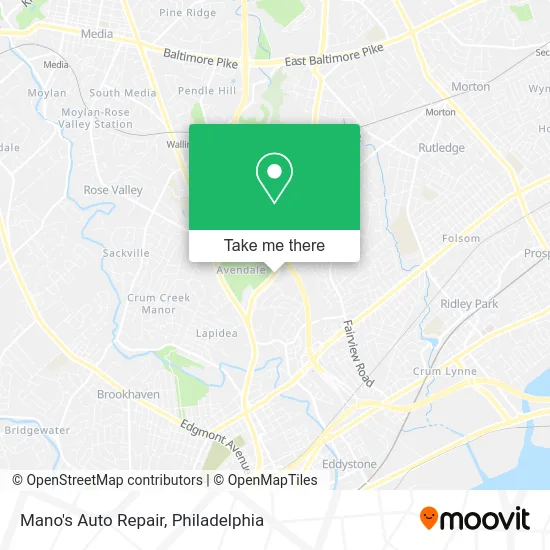 Mano's Auto Repair map