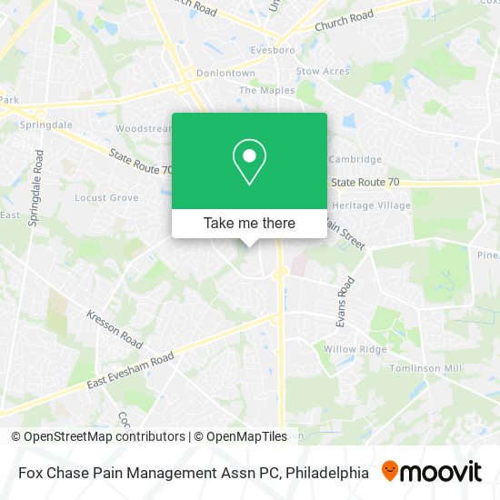 Fox Chase Pain Management Assn PC map