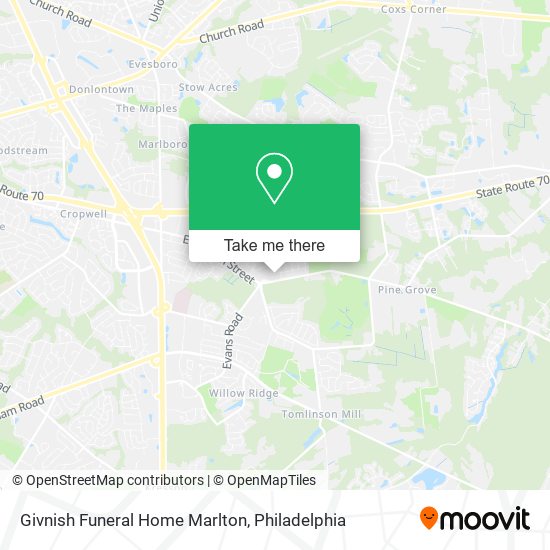 Mapa de Givnish Funeral Home Marlton
