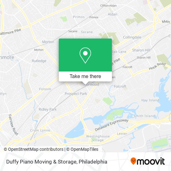 Mapa de Duffy Piano Moving & Storage