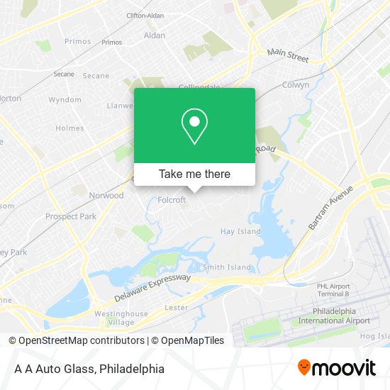 A A Auto Glass map