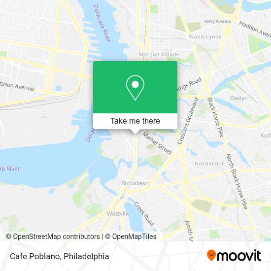 Cafe Poblano map