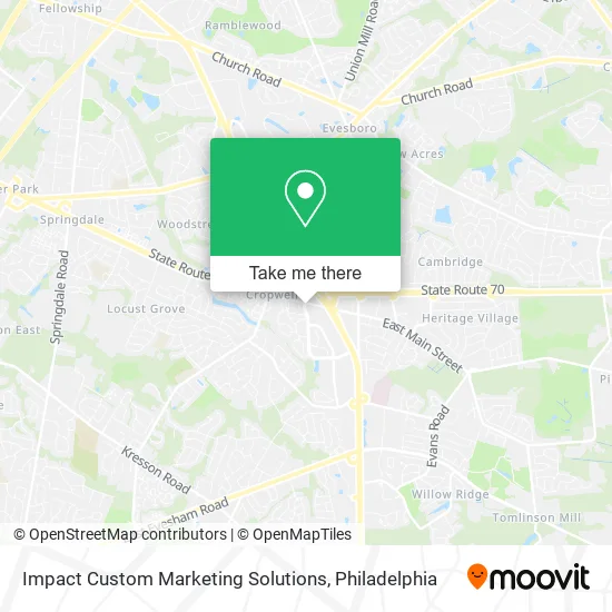 Impact Custom Marketing Solutions map