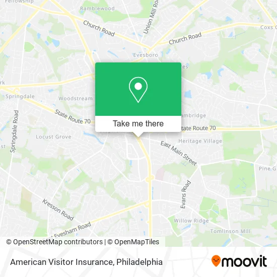 American Visitor Insurance map