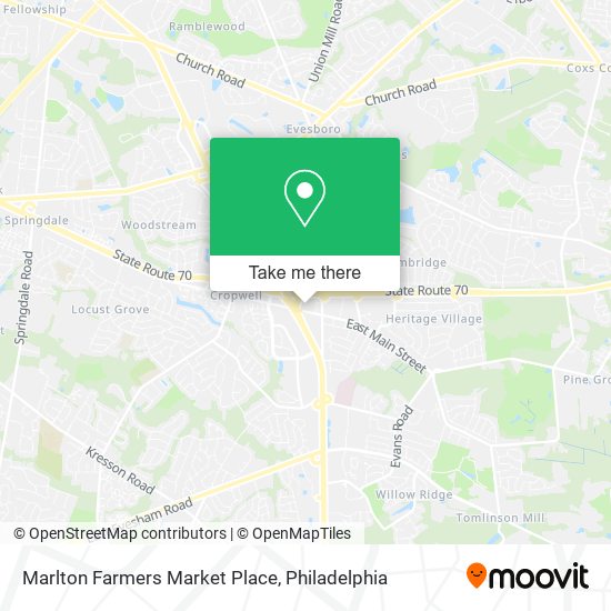 Marlton Farmers Market Place map