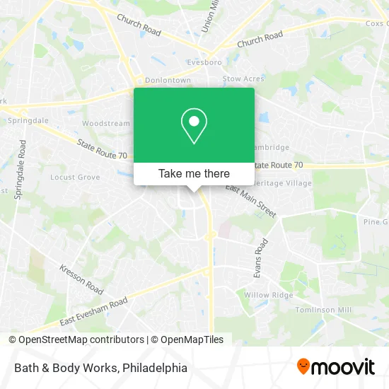 Bath & Body Works map