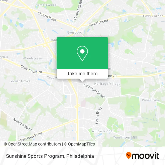 Sunshine Sports Program map
