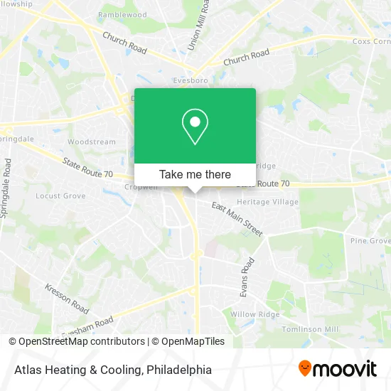 Atlas Heating & Cooling map