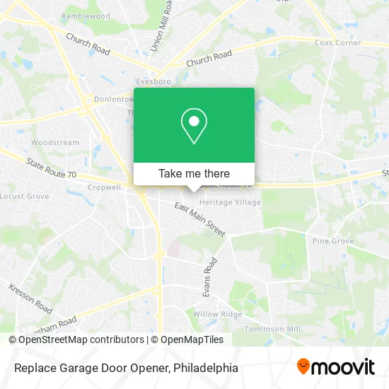 Replace Garage Door Opener map