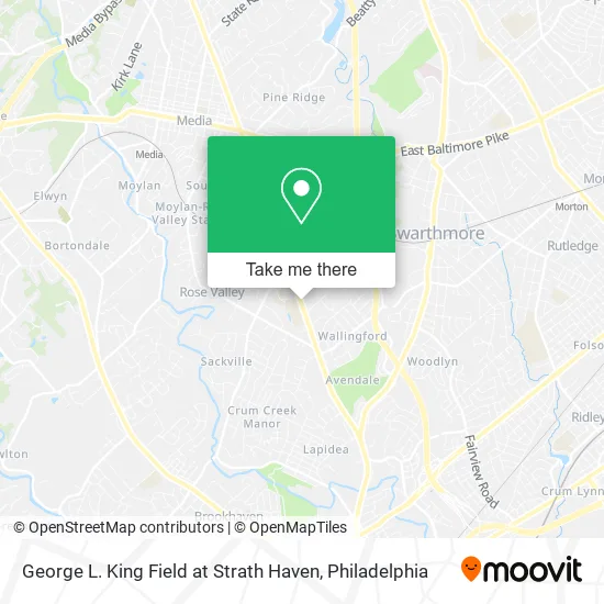 George L. King Field at Strath Haven map