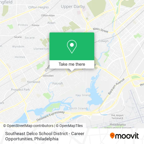Southeast Delco School District - Career Opportunities map