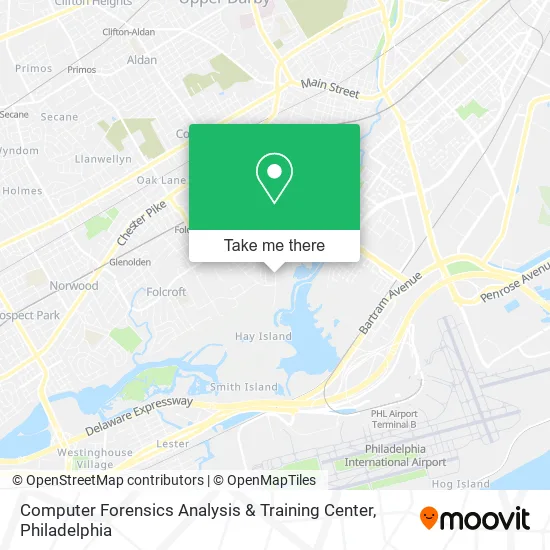 Mapa de Computer Forensics Analysis & Training Center