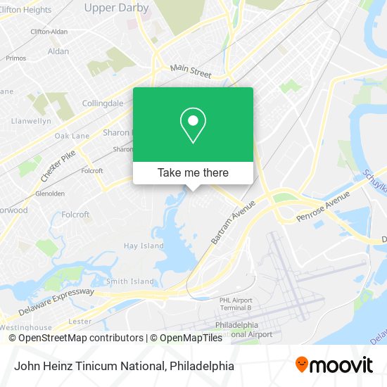 John Heinz Tinicum National map