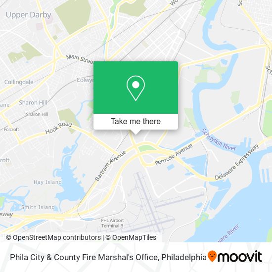 Phila City & County Fire Marshal's Office map