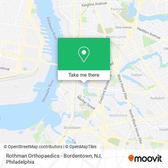 Mapa de Rothman Orthopaedics - Bordentown, NJ