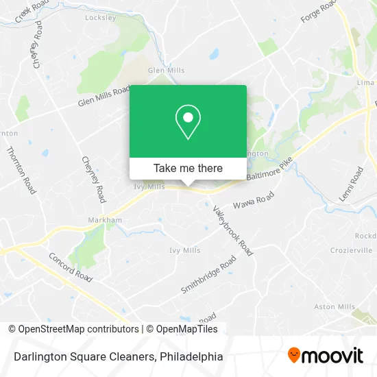 Darlington Square Cleaners map
