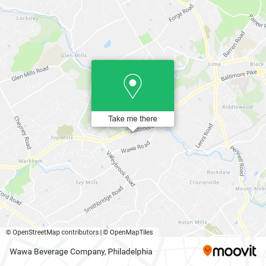 Wawa Beverage Company map