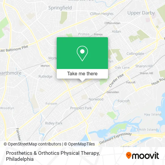 Prosthetics & Orthotics Physical Therapy map