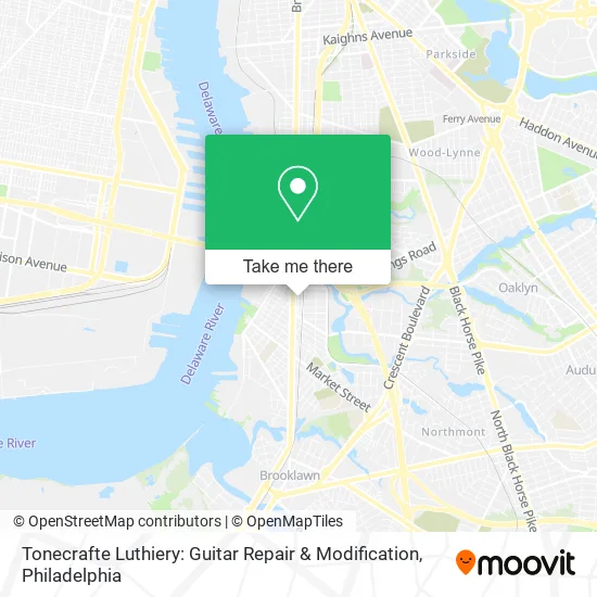 Mapa de Tonecrafte Luthiery: Guitar Repair & Modification