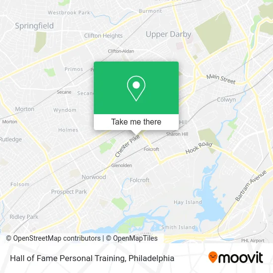 Hall of Fame Personal Training map
