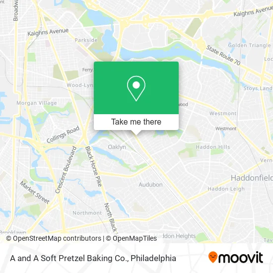 A and A Soft Pretzel Baking Co. map
