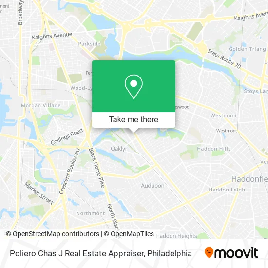 Poliero Chas J Real Estate Appraiser map