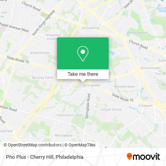 Mapa de Pho Plus - Cherry Hill