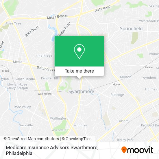 Medicare Insurance Advisors Swarthmore map