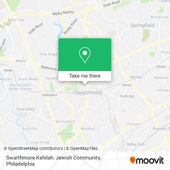 Swarthmore Kehilah: Jewish Community map