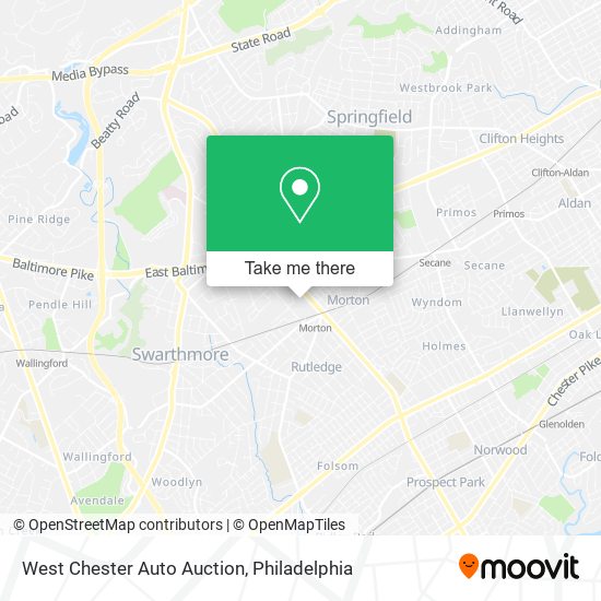 Mapa de West Chester Auto Auction
