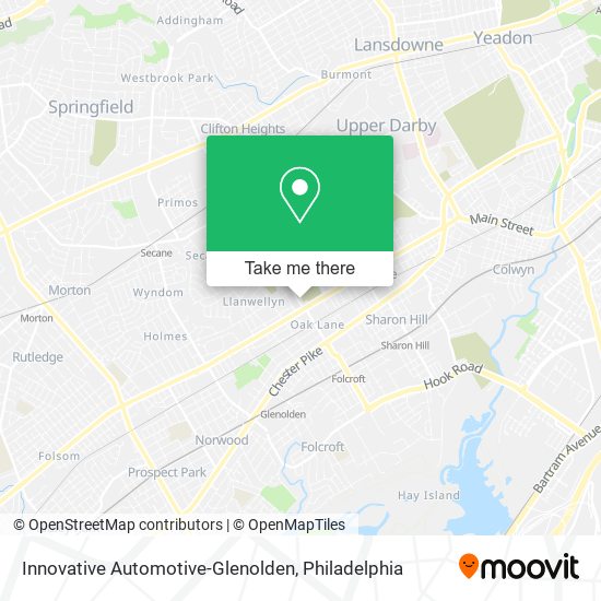 Innovative Automotive-Glenolden map