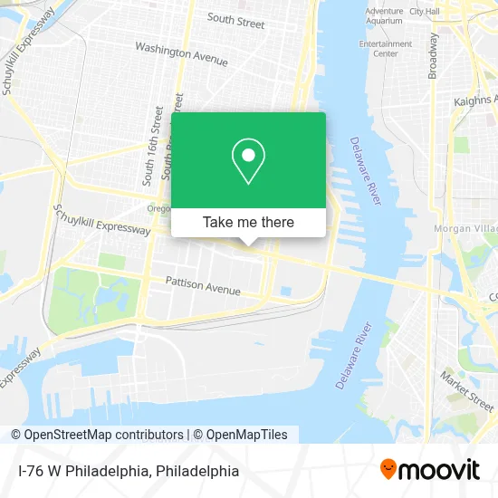 I-76 W Philadelphia map