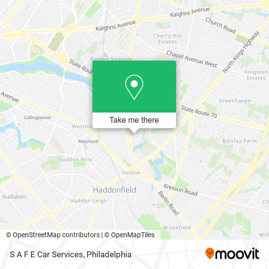 S A F E Car Services map