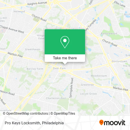 Pro Keys Locksmith map