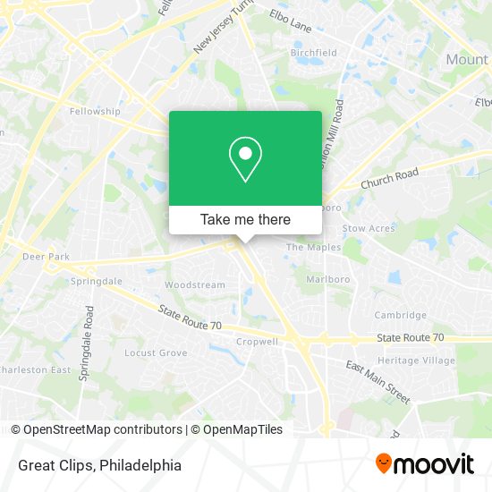 Great Clips map