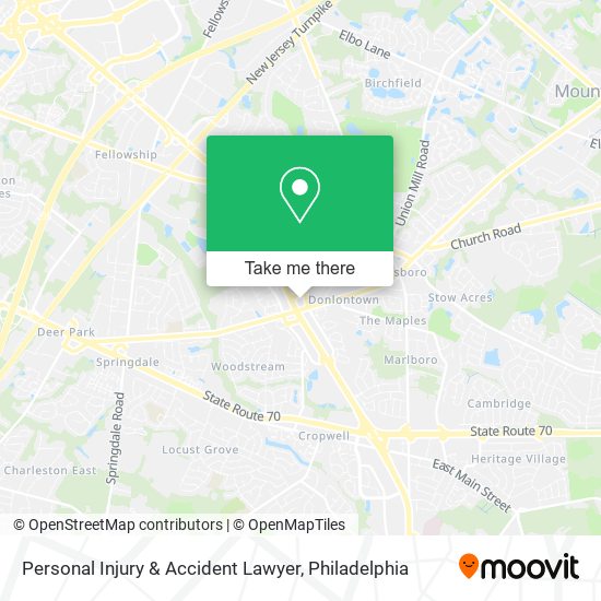 Personal Injury & Accident Lawyer map