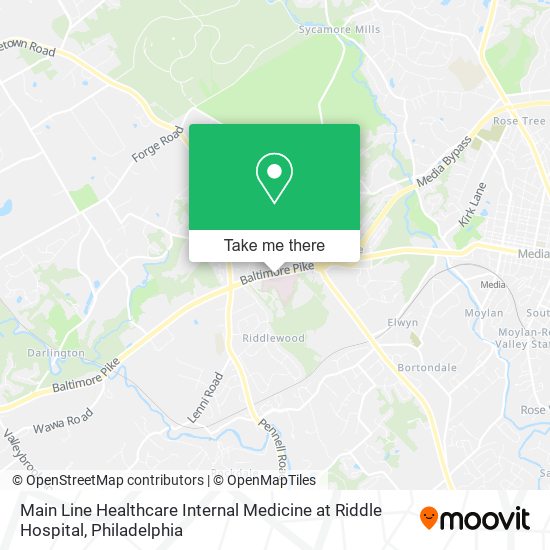 Main Line Healthcare Internal Medicine at Riddle Hospital map