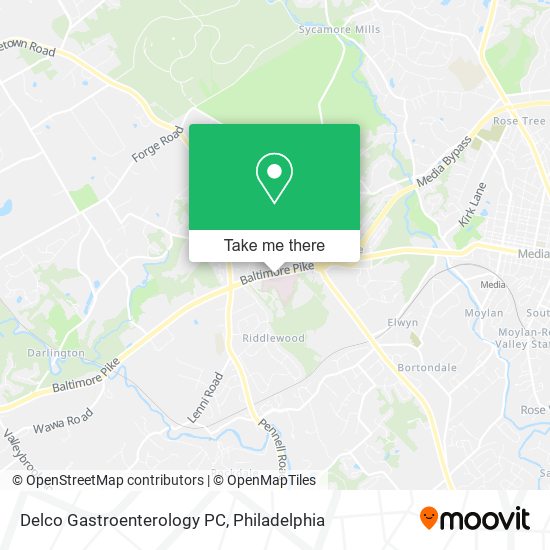 Delco Gastroenterology PC map