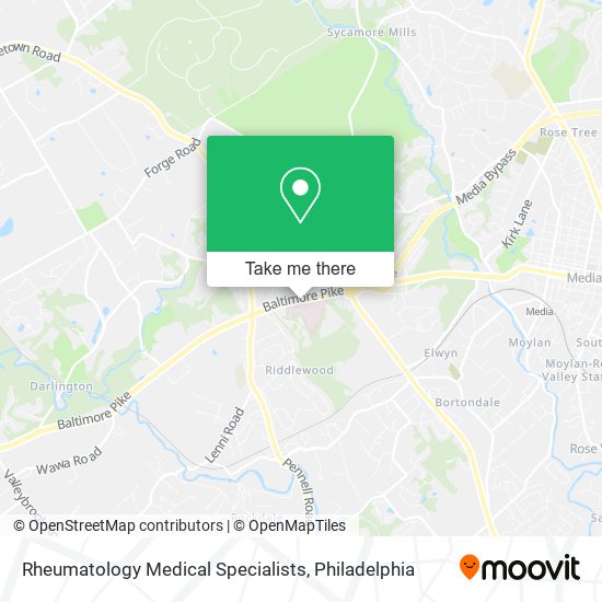 Rheumatology Medical Specialists map