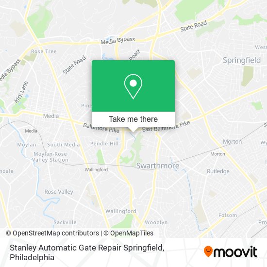 Stanley Automatic Gate Repair Springfield map