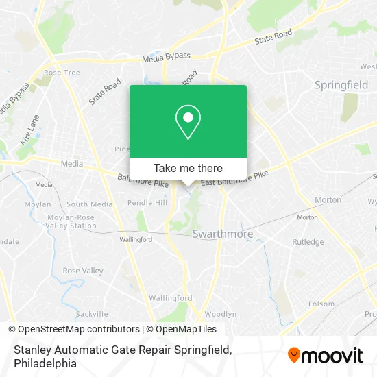 Mapa de Stanley Automatic Gate Repair Springfield